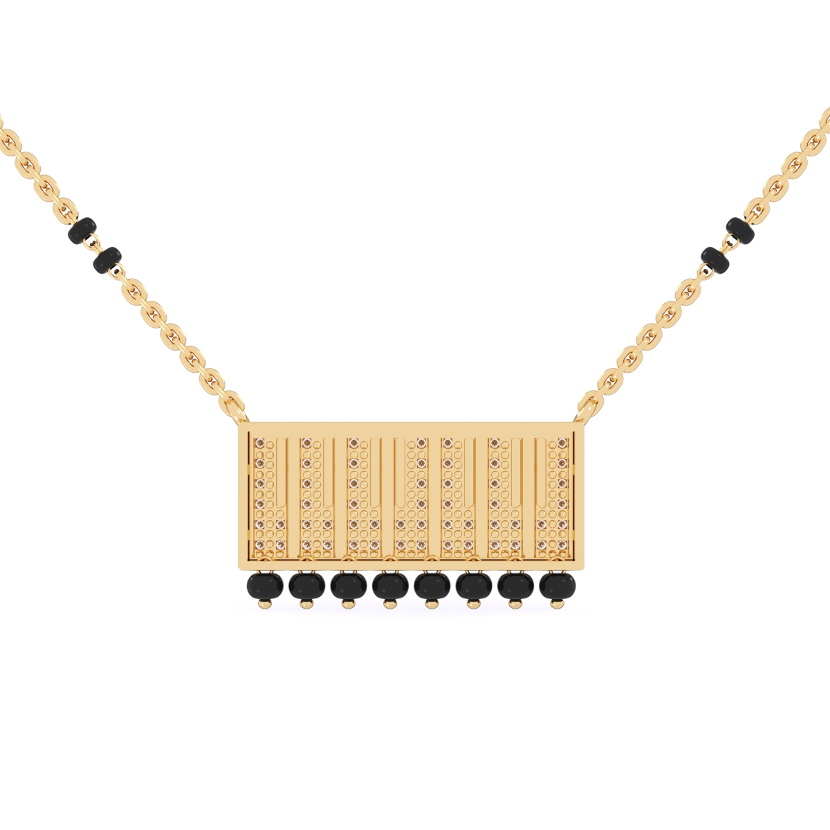Stunning Round Cluster Diamond Mangalsutra